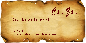 Csida Zsigmond névjegykártya
