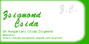 zsigmond csida business card